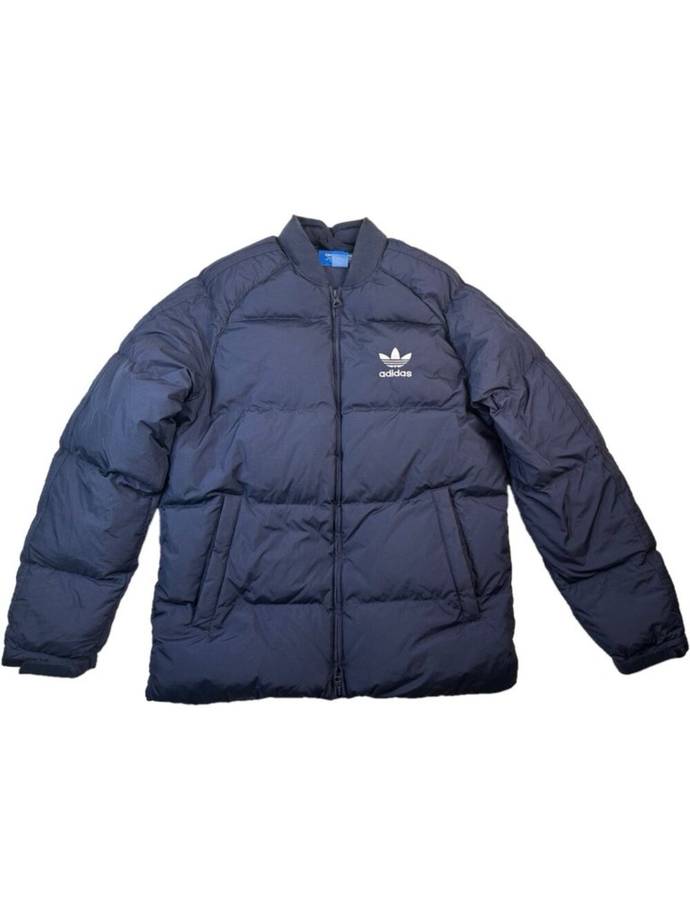 Adidas Originals Men’s Superstar Down Quilted Jacket In Navy Blue Small